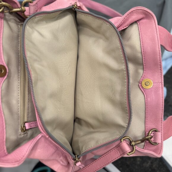 American Leather Co. Pink Pebbled Leather Satchel – Excellent Condition! - Picture 3 of 4